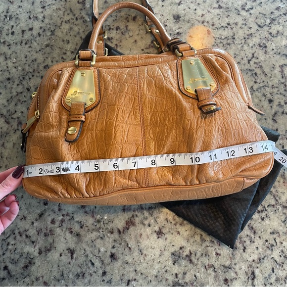 B. Makowsky Tan Leather Handbag - Picture 8 of 10